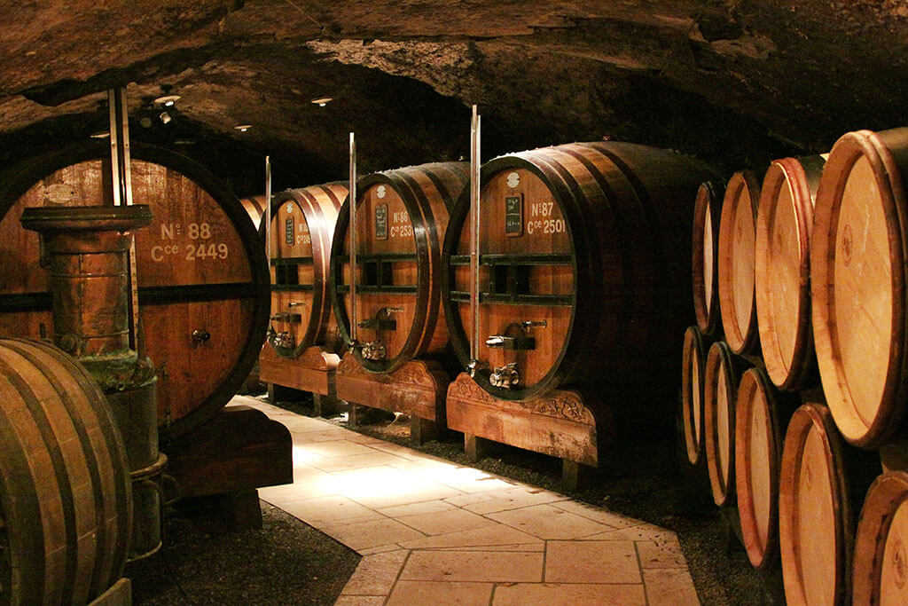 Côtes-du-Rhône wine cellar