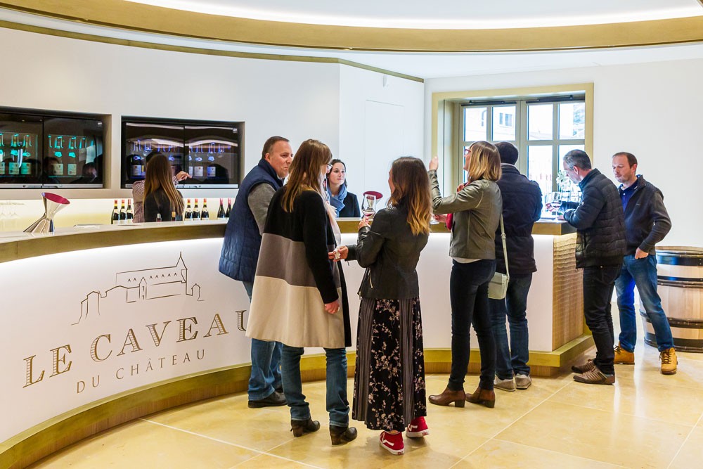 Wine tasting seminars reception at the Caveau du Château